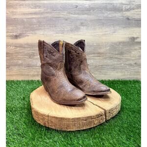 Steven Women - Size 8 - Distressed Brown Star Ankle Zipper Boots Steve Madden